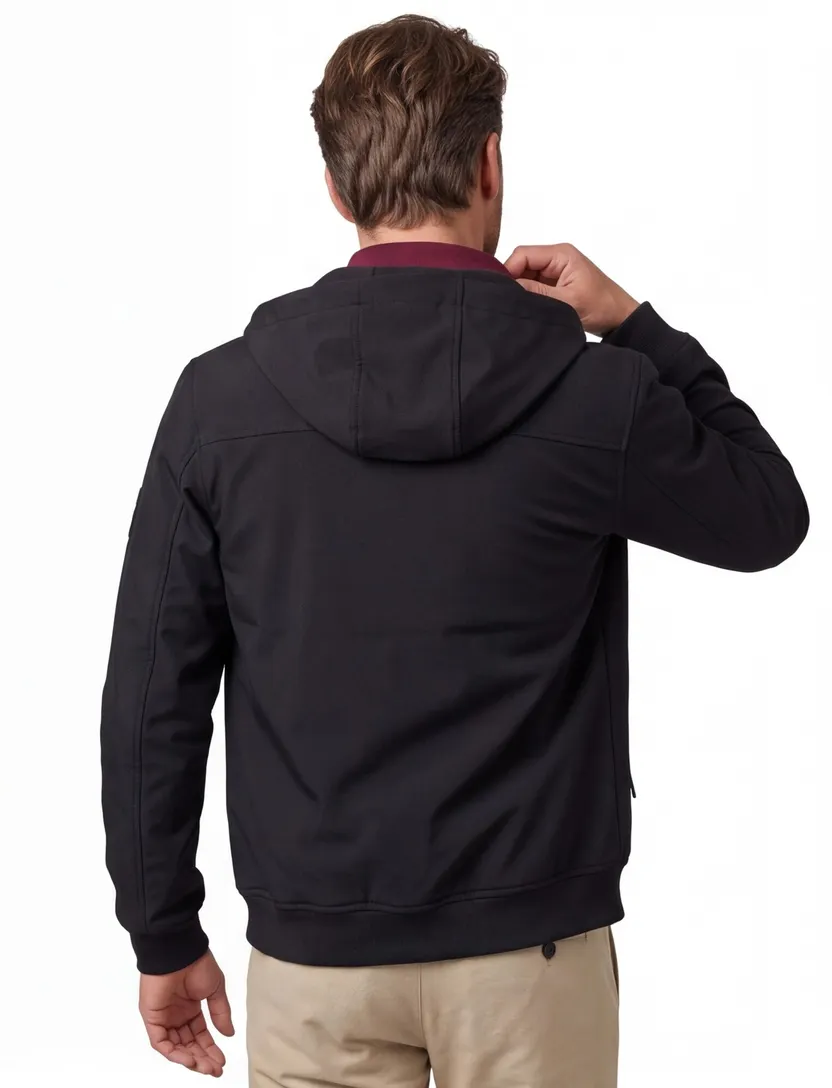 Jack & Jones tussenjas zwart capuchon normale fit