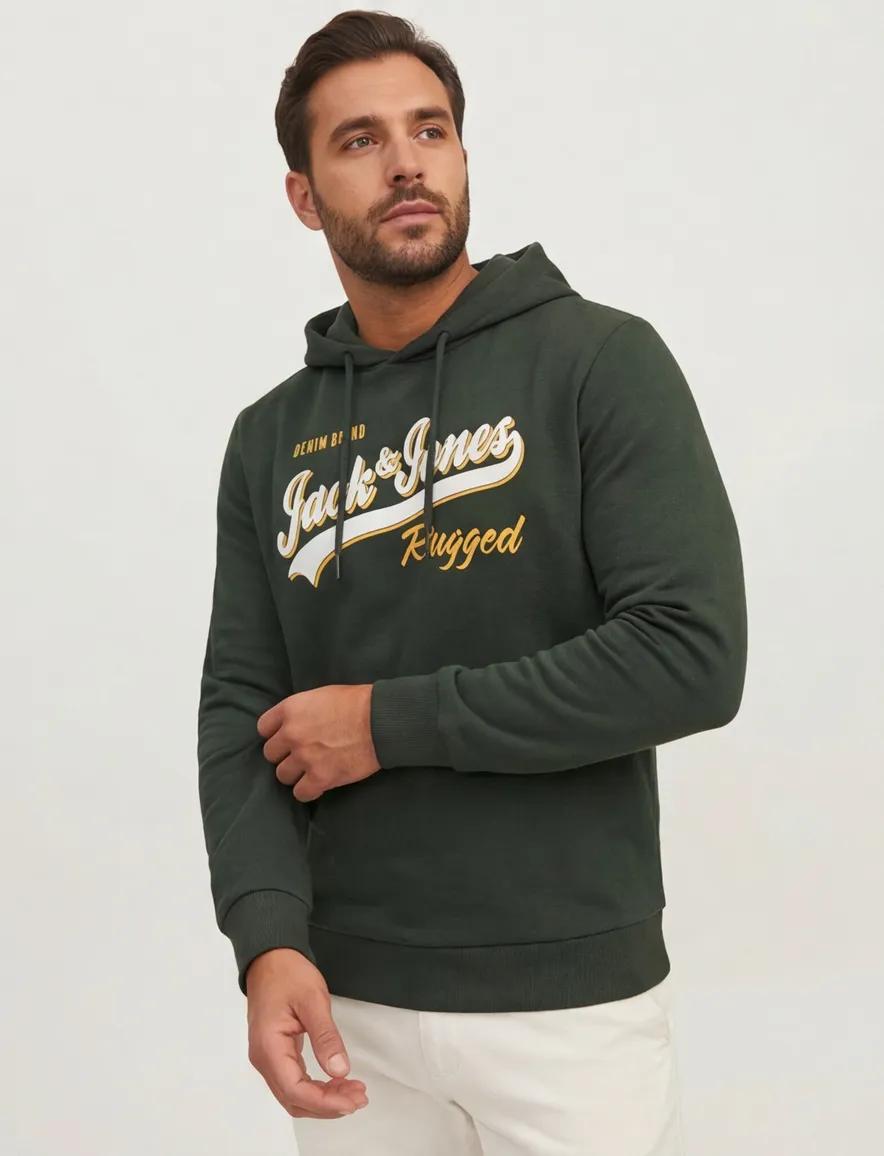 Jack & Jones sweater groen opdruk