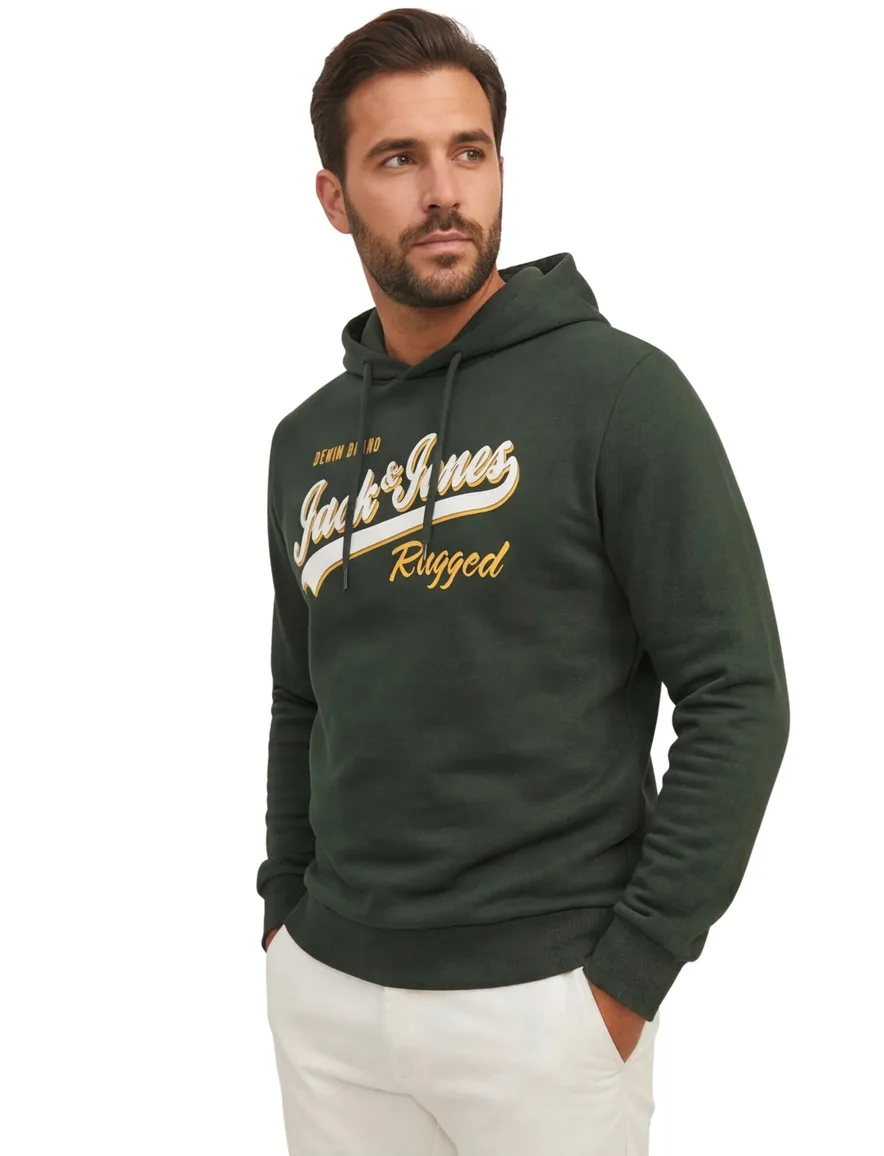Jack & Jones hoodie groen regular fit