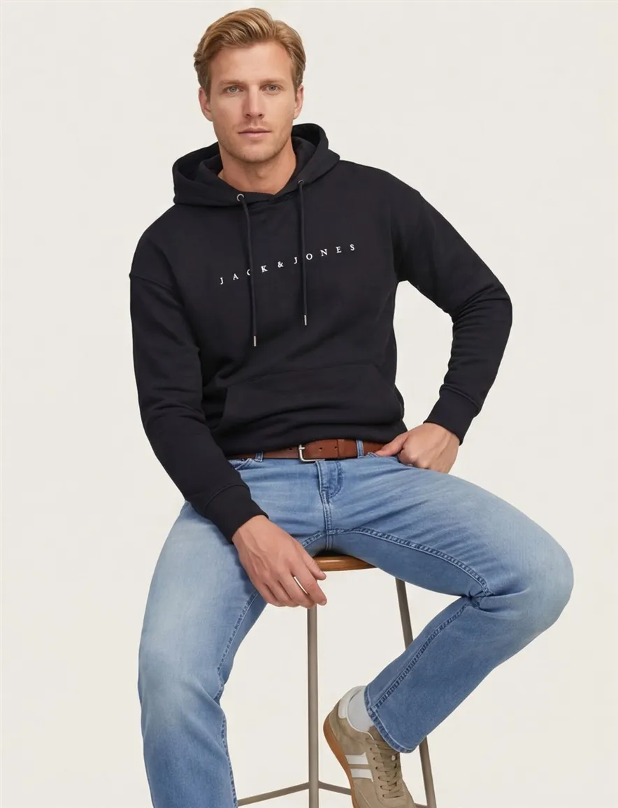 Jack & Jones sweater zwart relaxed fit