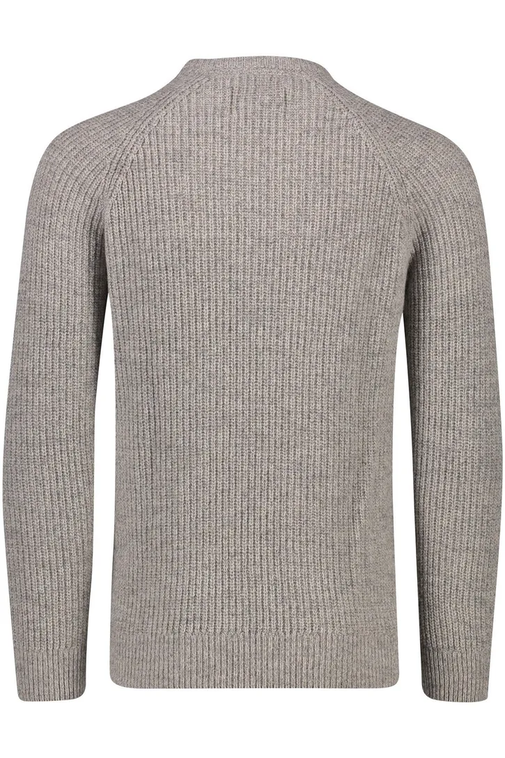 Barbour trui grijs ronde hals lamswol