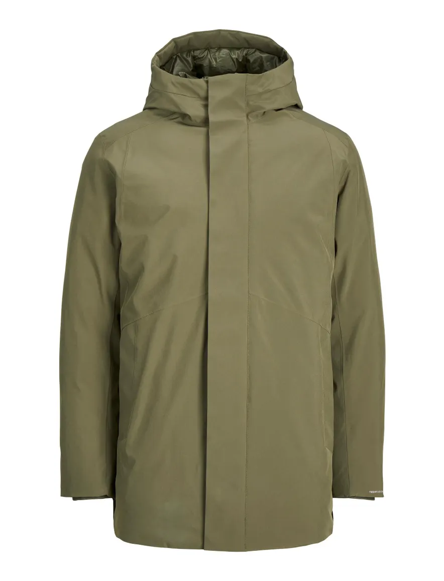 Jack & Jones tussenjas groen effen rits normale fit