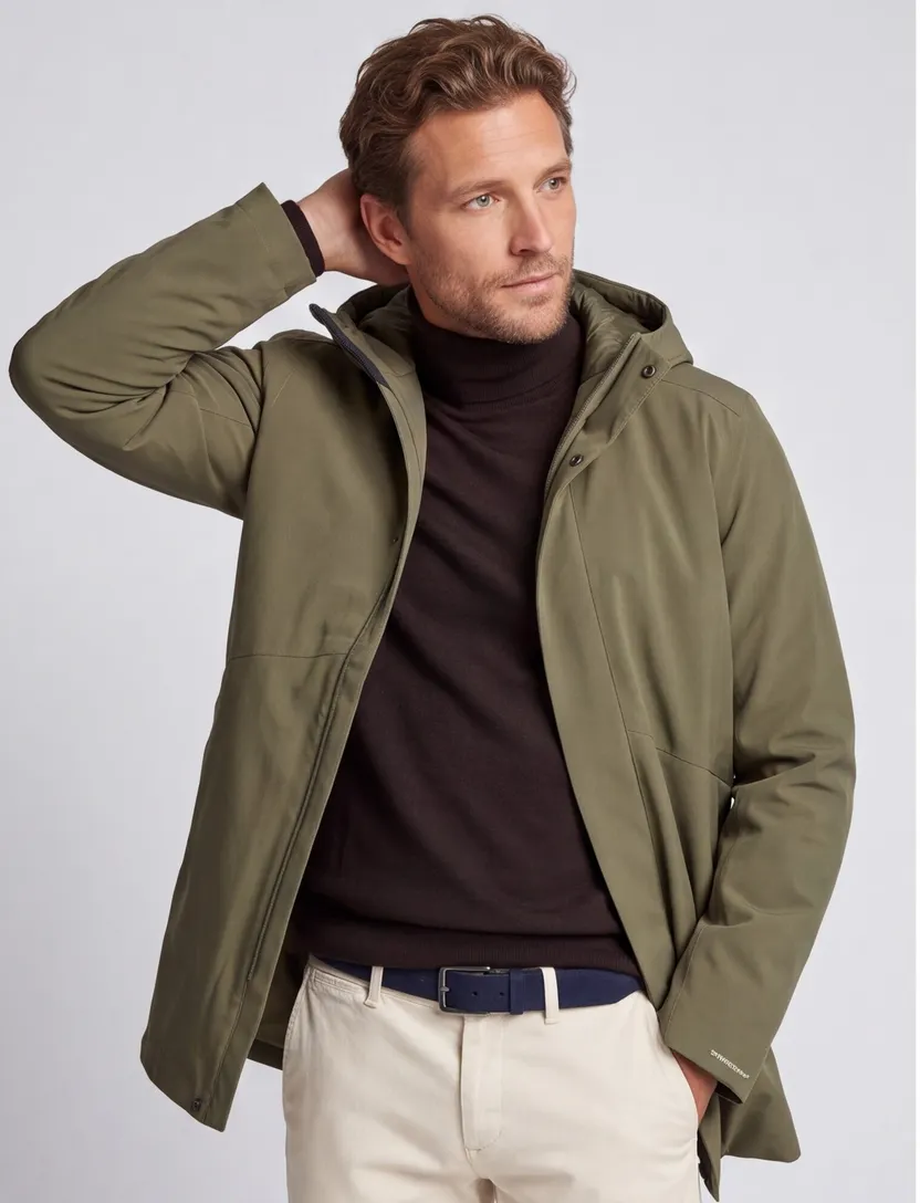 Jack & Jones tussenjas groen effen rits normale fit