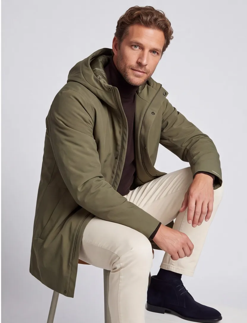 Jack & Jones tussenjas groen effen rits normale fit