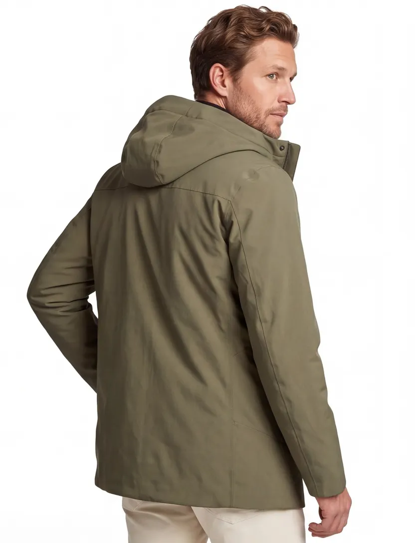 Jack & Jones tussenjas groen effen rits normale fit