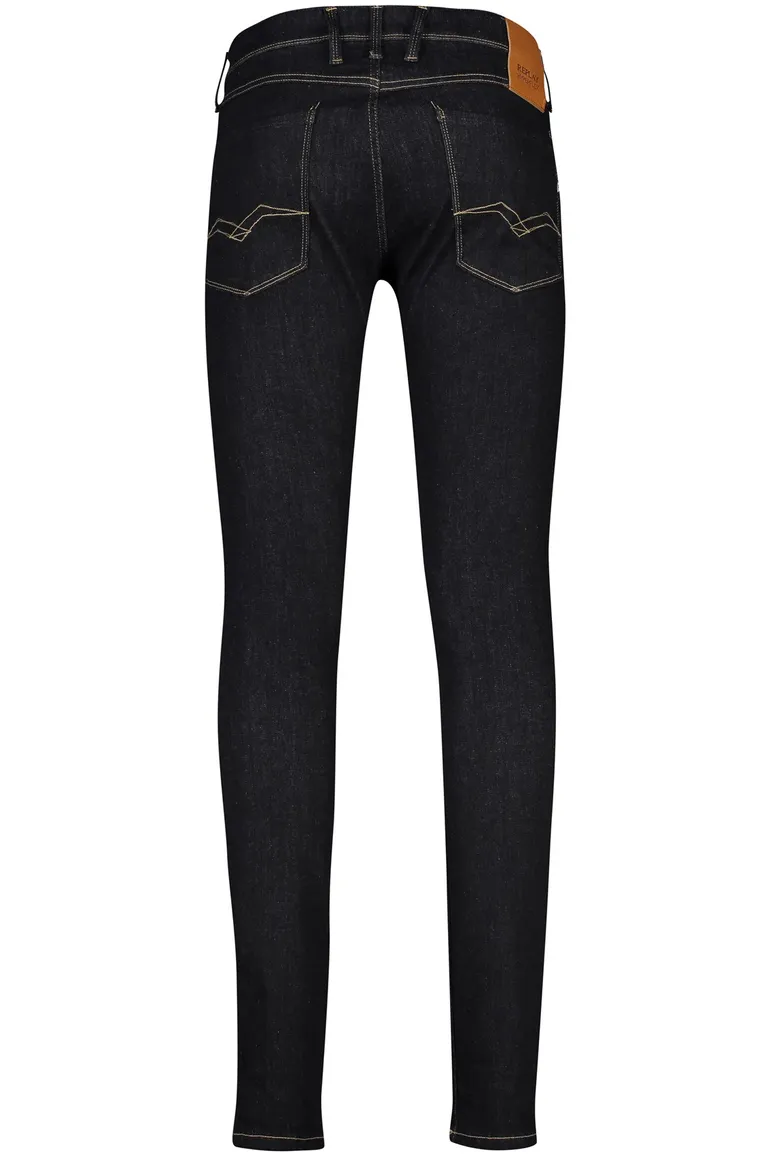 Zwarte effen katoenen Replay jeans herenmode