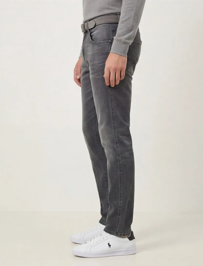Replay katoenen spijkerbroek grijs stretch