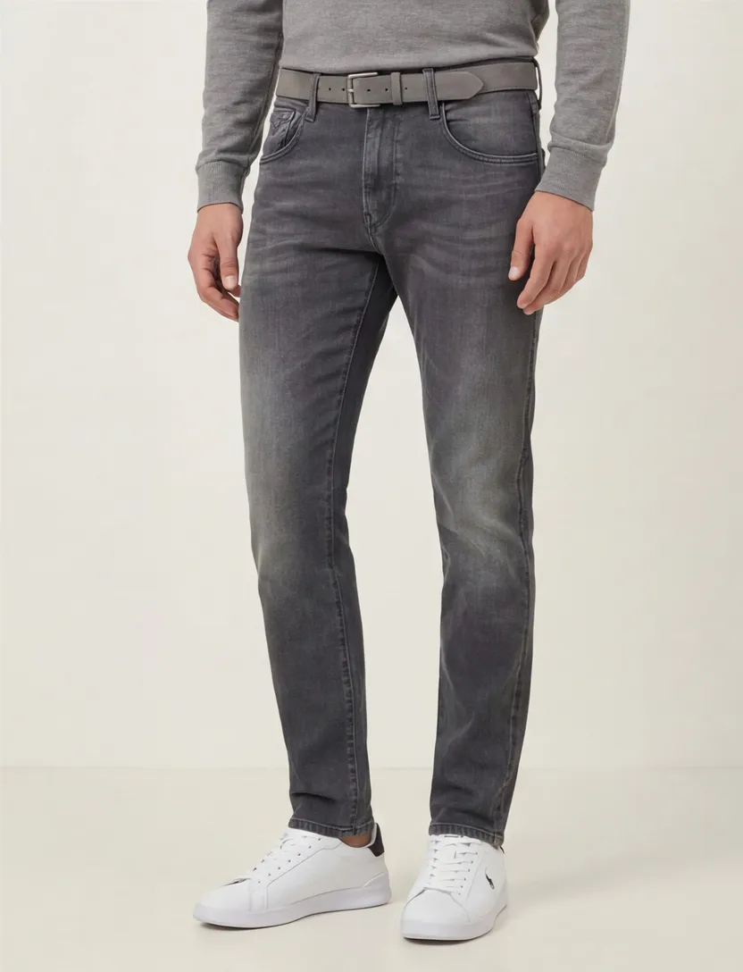 Replay katoenen spijkerbroek grijs stretch