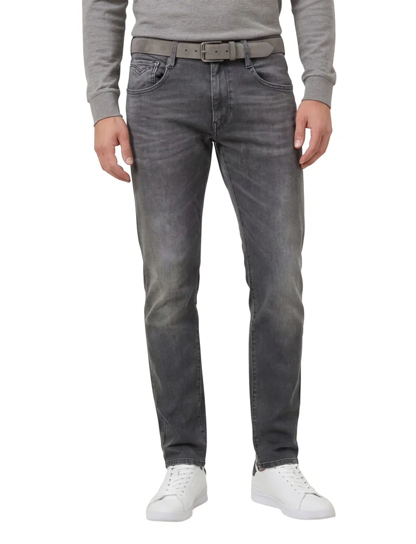 Replay katoenen spijkerbroek grijs stretch