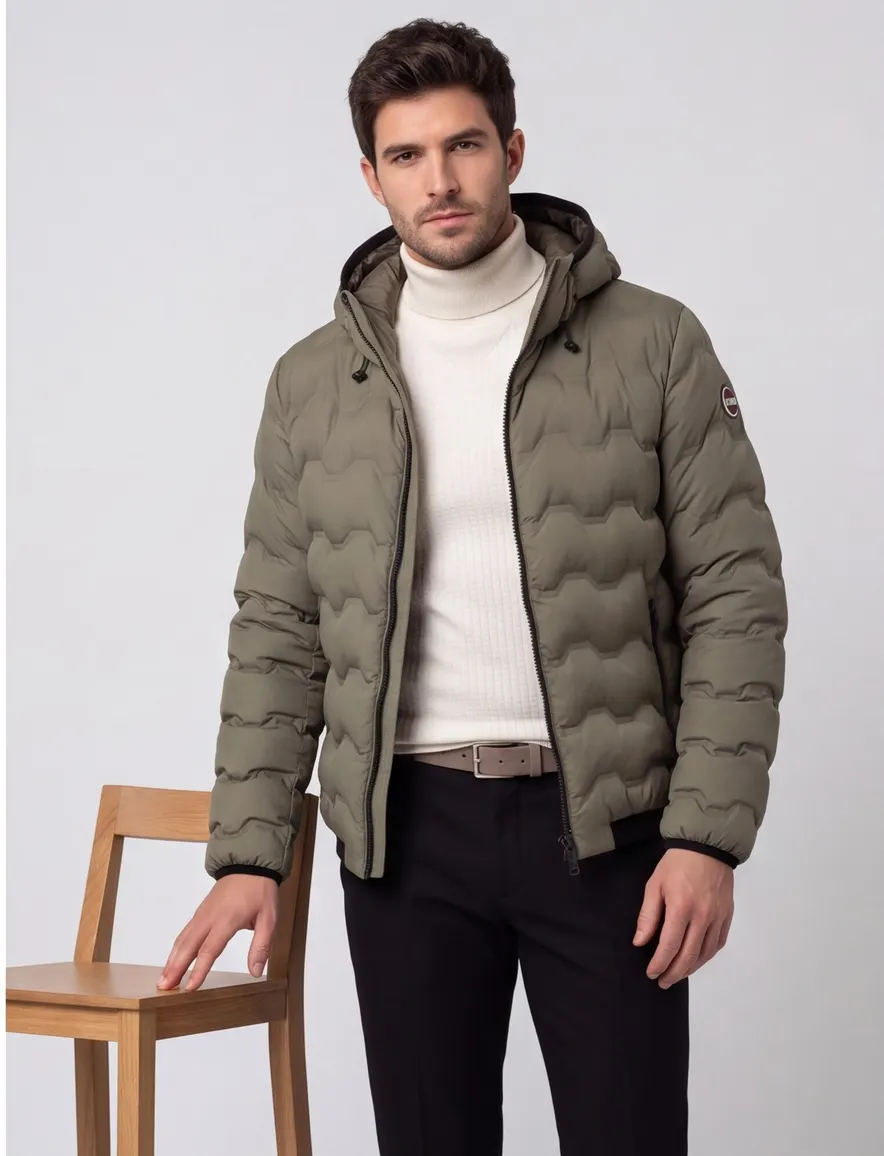 Colmar tussenjas khaki gewatteerd