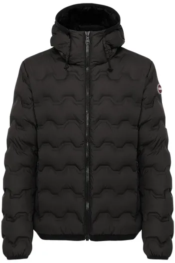 Colmar Colmar gewatteerde tussenjas zwart effen rits slim fit
