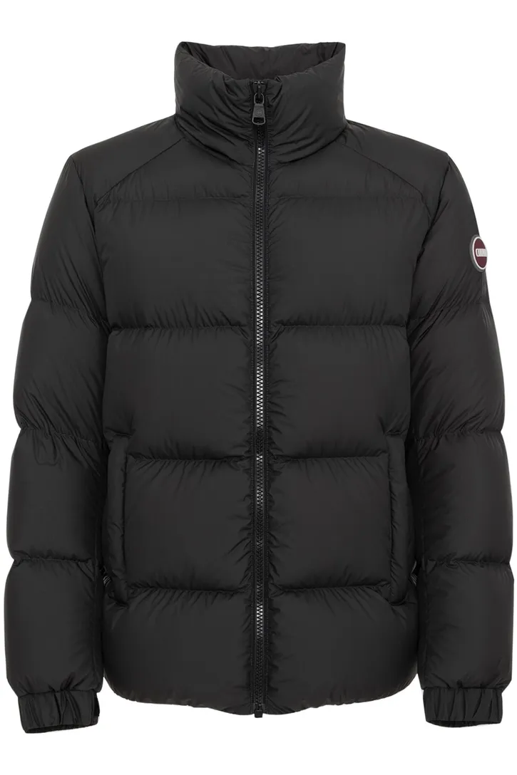Colmar tussenjas zwart effen rits slim fit met logo
