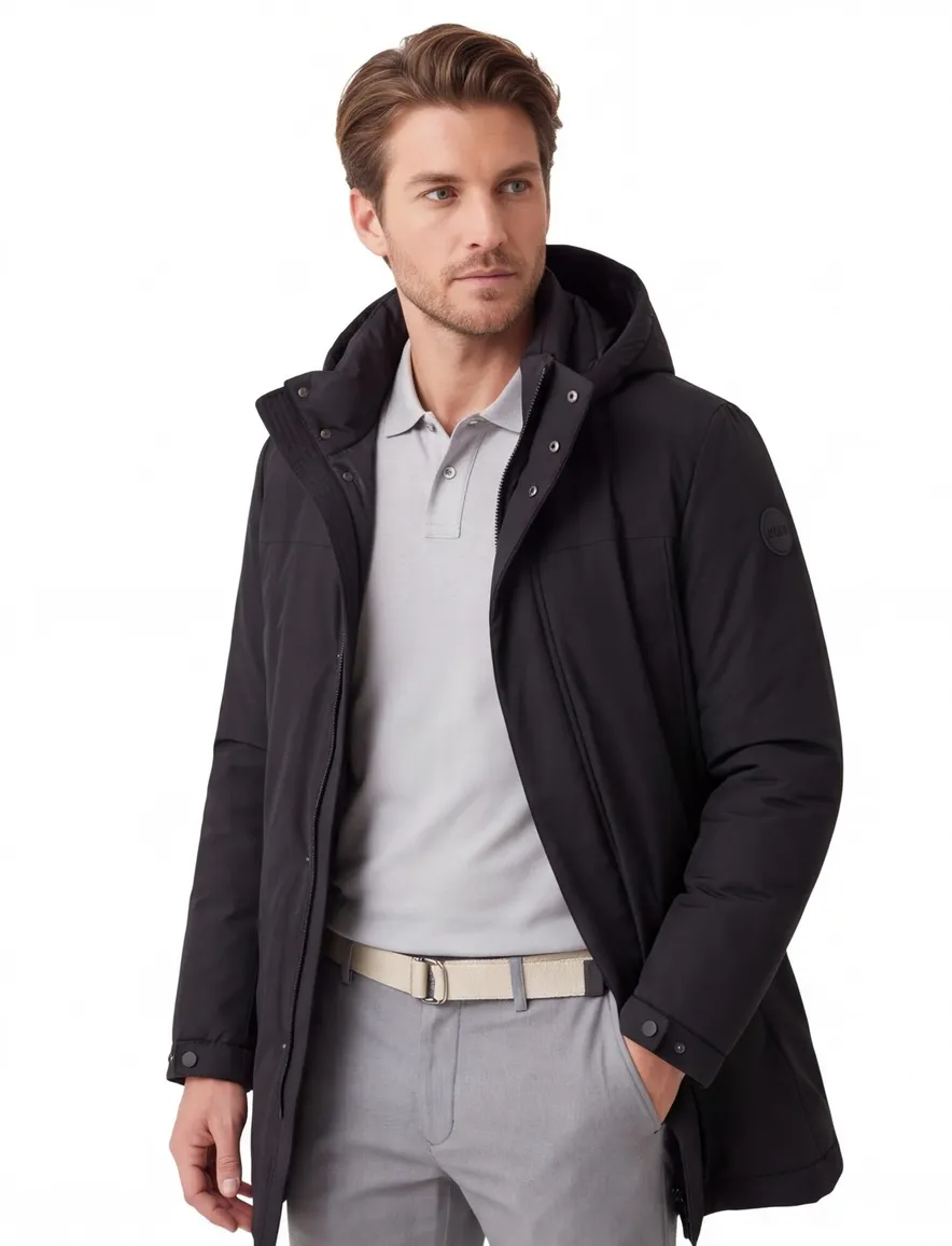 Colmar winterjas halflang zwart