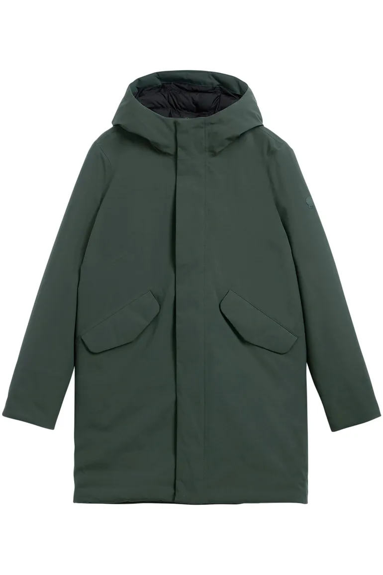 Elvine winterjas Hjalmar slate green effen rits + knoop normale fit