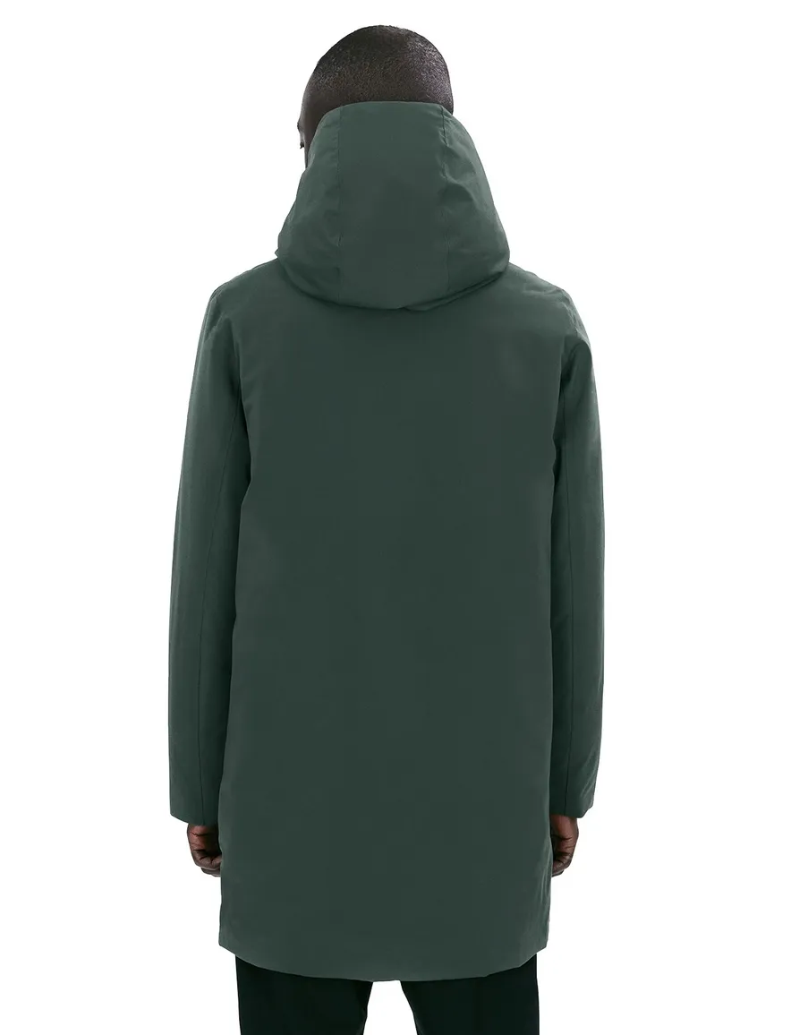 Elvine winterjas Hjalmar slate green effen rits + knoop normale fit