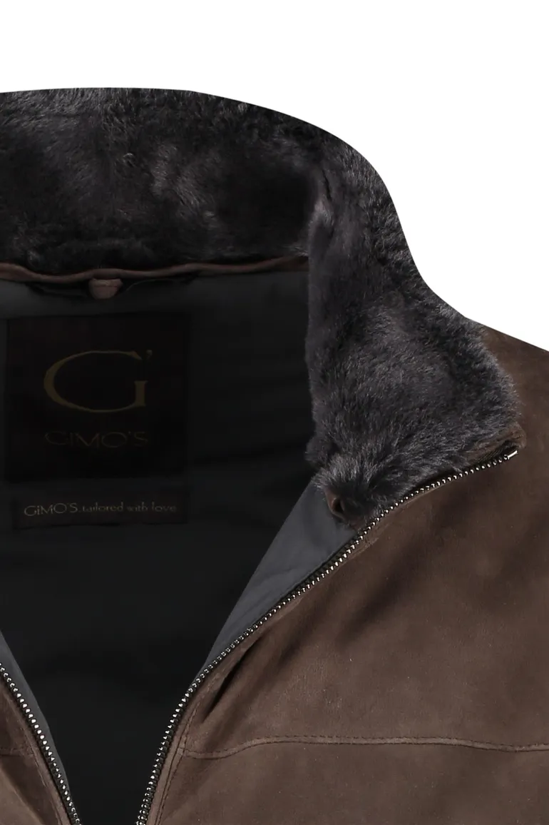 Gimo's bomberjack bruin leer