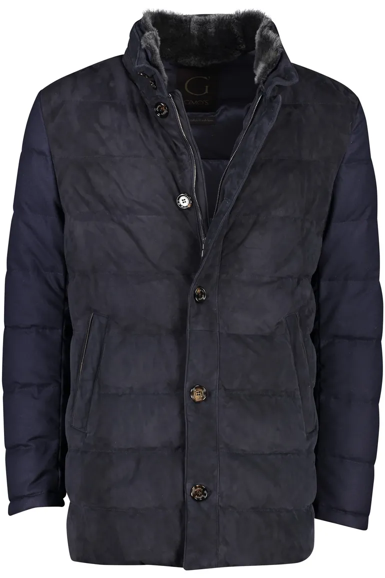 Gimo's jas blauw afneembare kraag