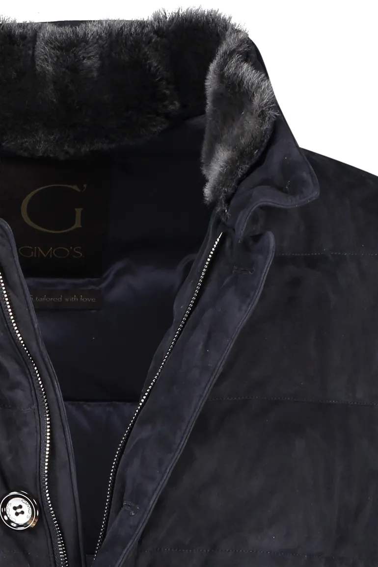 Gimo's jas blauw afneembare kraag