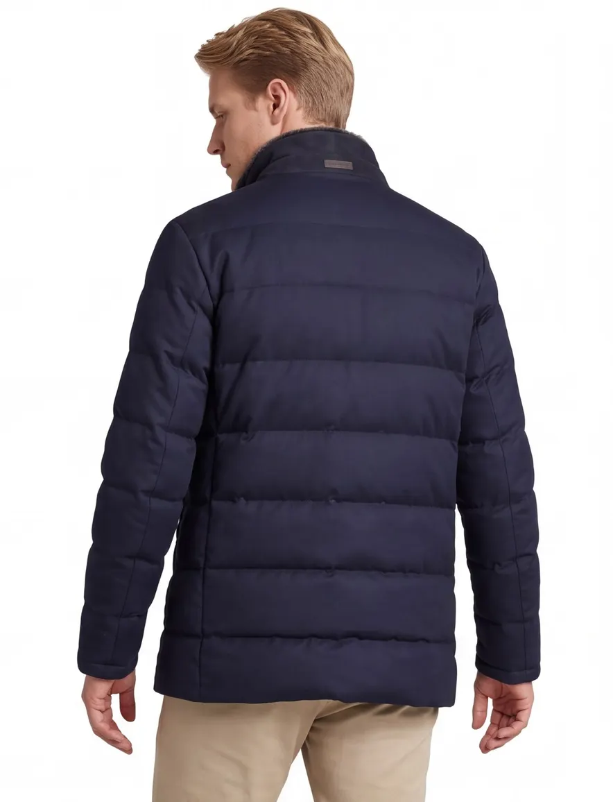 Gimo's jas blauw afneembare kraag