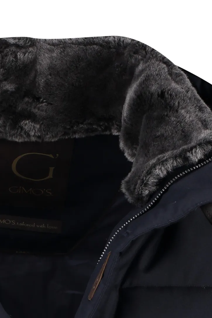 Gimo's normale fit winterjas donkerblauw