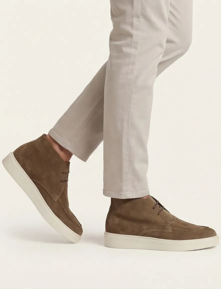 Giorgio sneakers lichtbruin effen