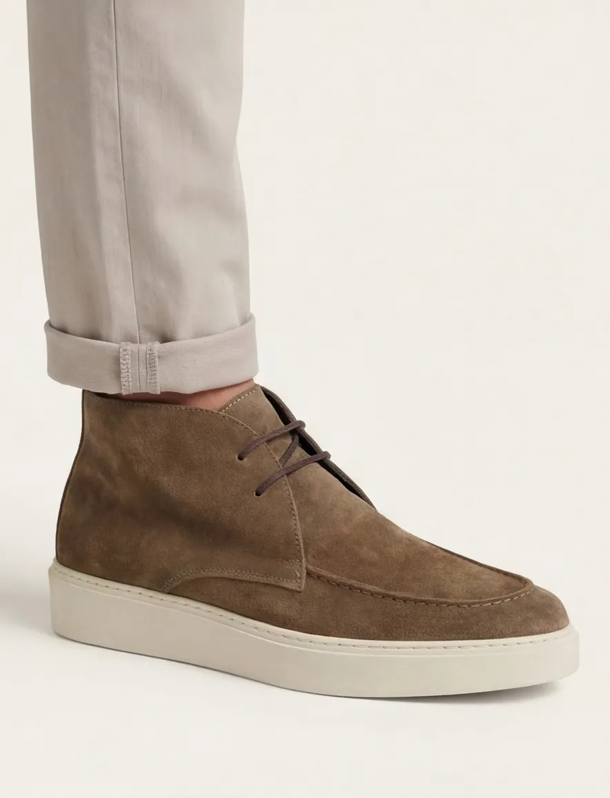 Giorgio sneakers lichtbruin effen