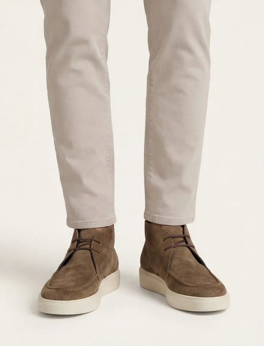 Giorgio sneakers lichtbruin effen