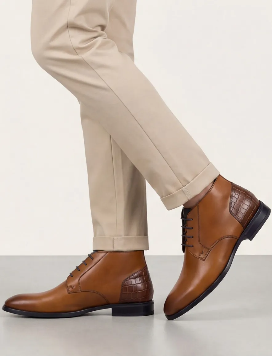 Lederen nette veterschoenen Giorgio bruin