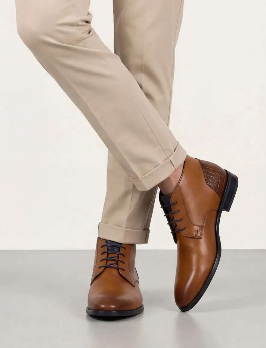 Lederen nette veterschoenen Giorgio bruin