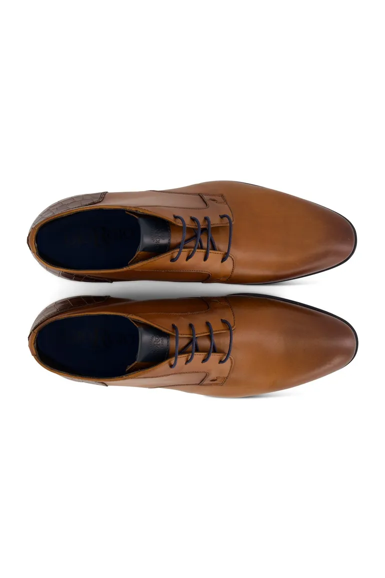 Lederen nette veterschoenen Giorgio bruin