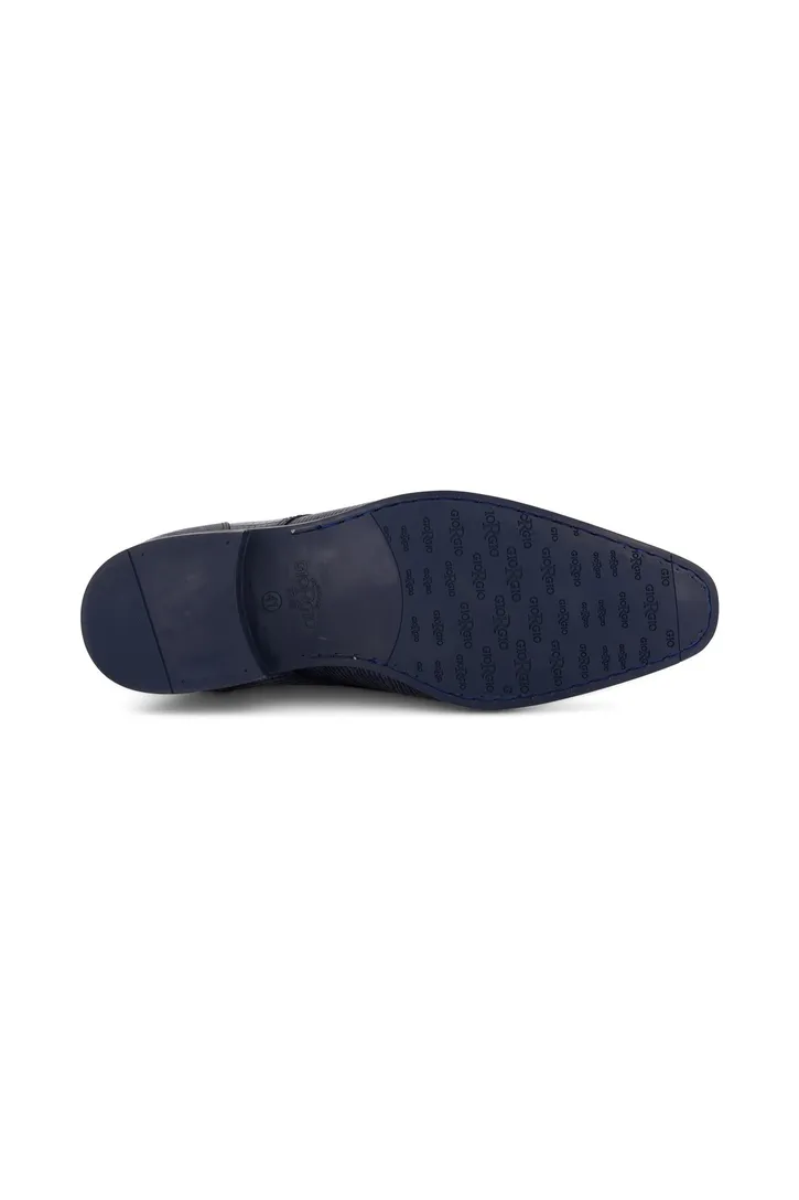 Giorgio nette veterschoenen blauw met print leer