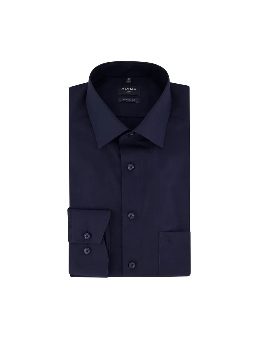 Olymp overhemd donkerblauw luxor