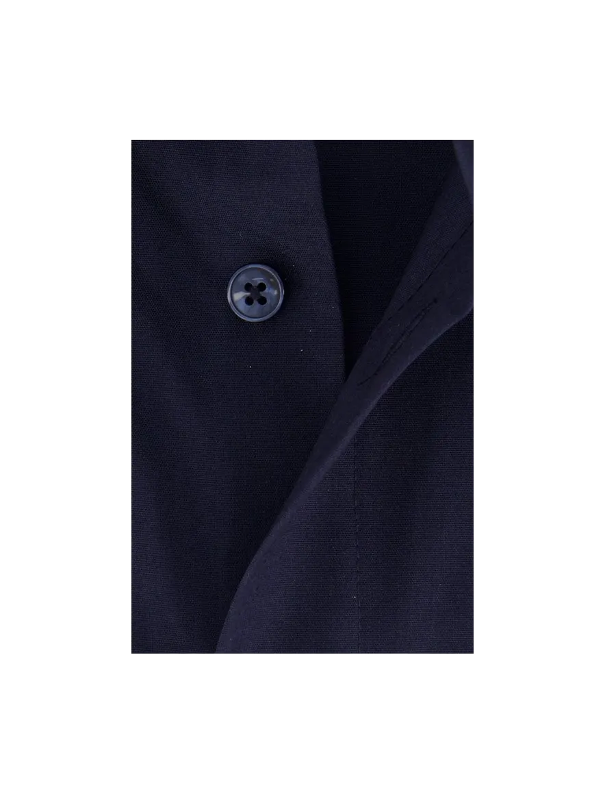 Olymp zakelijk overhemd Luxor Modern Fit navy effen katoen