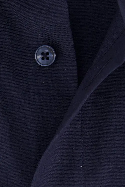 Zakelijk Olymp overhemd normale fit donkerblauw effen