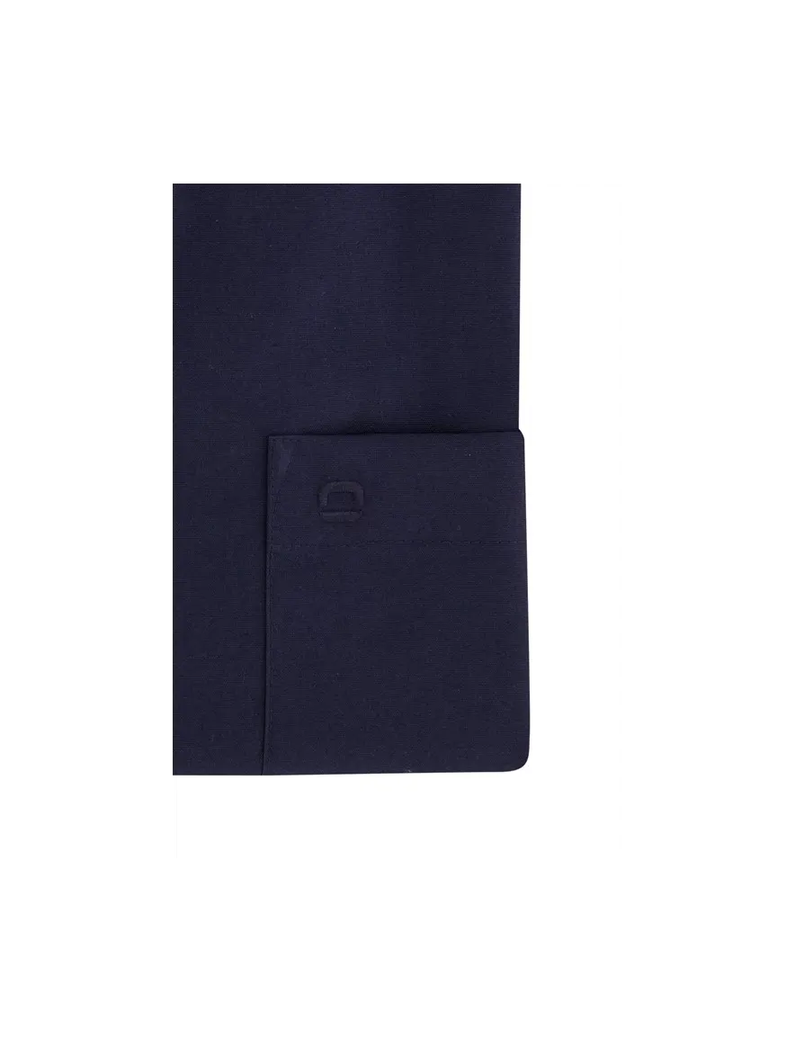 Olymp zakelijk overhemd Luxor Modern Fit navy effen katoen