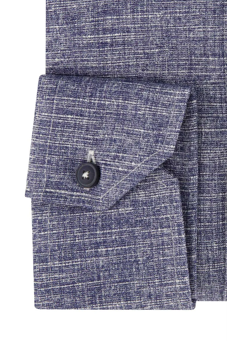 Ledub overhemd blauw geprint