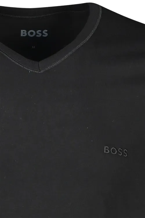 Boss TShirtVN Classic t-shirt v hals 3 pack zwart 100% katoen