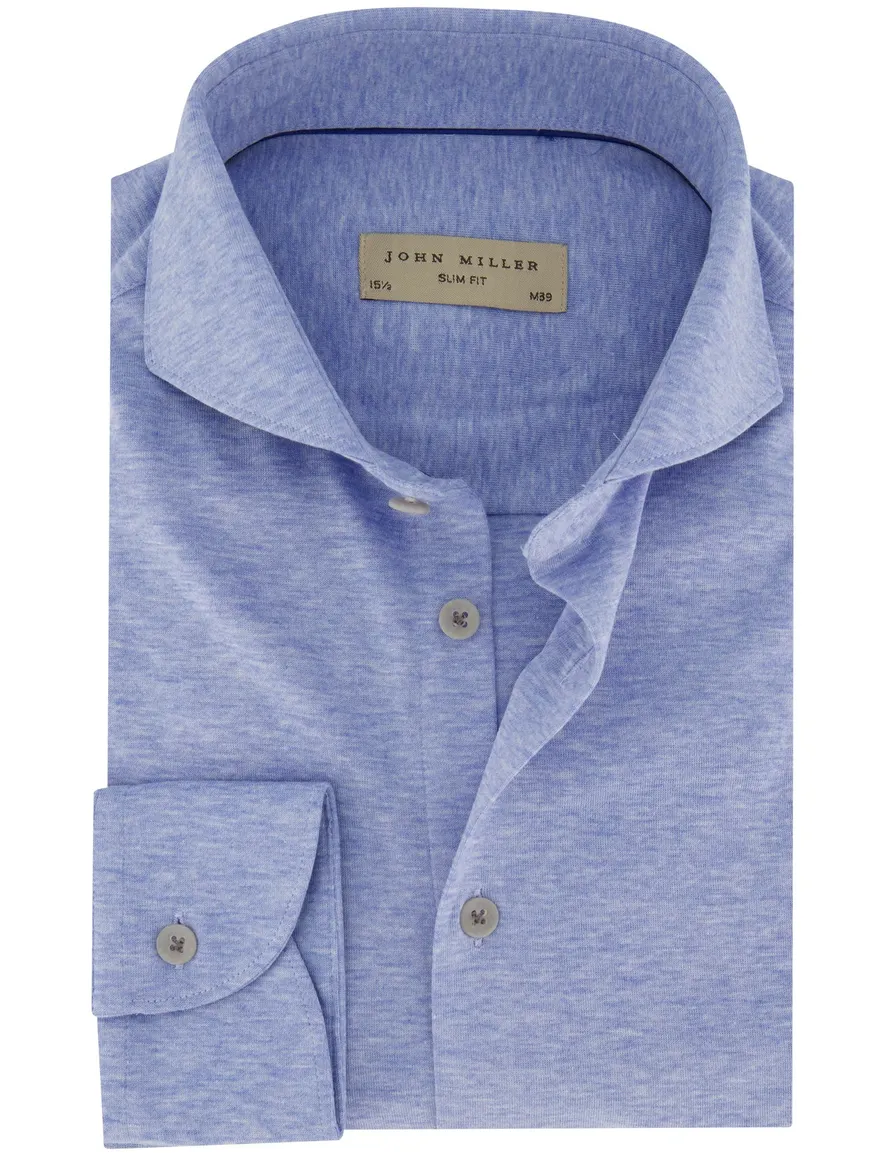 John overhemd blauw slim fit
