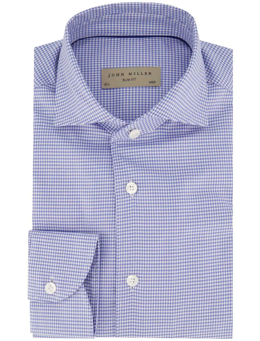 John Miller overhemd blauw geruit