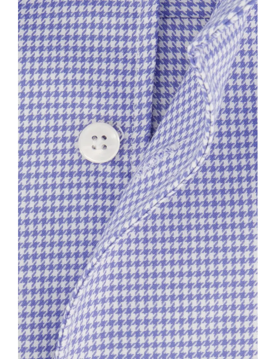 John Miller overhemd blauw geruit