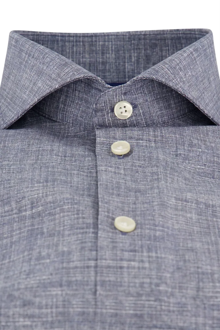 John Miller overhemd blauw slim fit