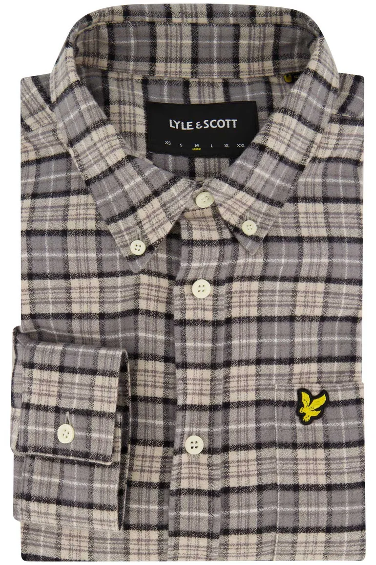 Lyle & Scott Overhemd grijs geruit