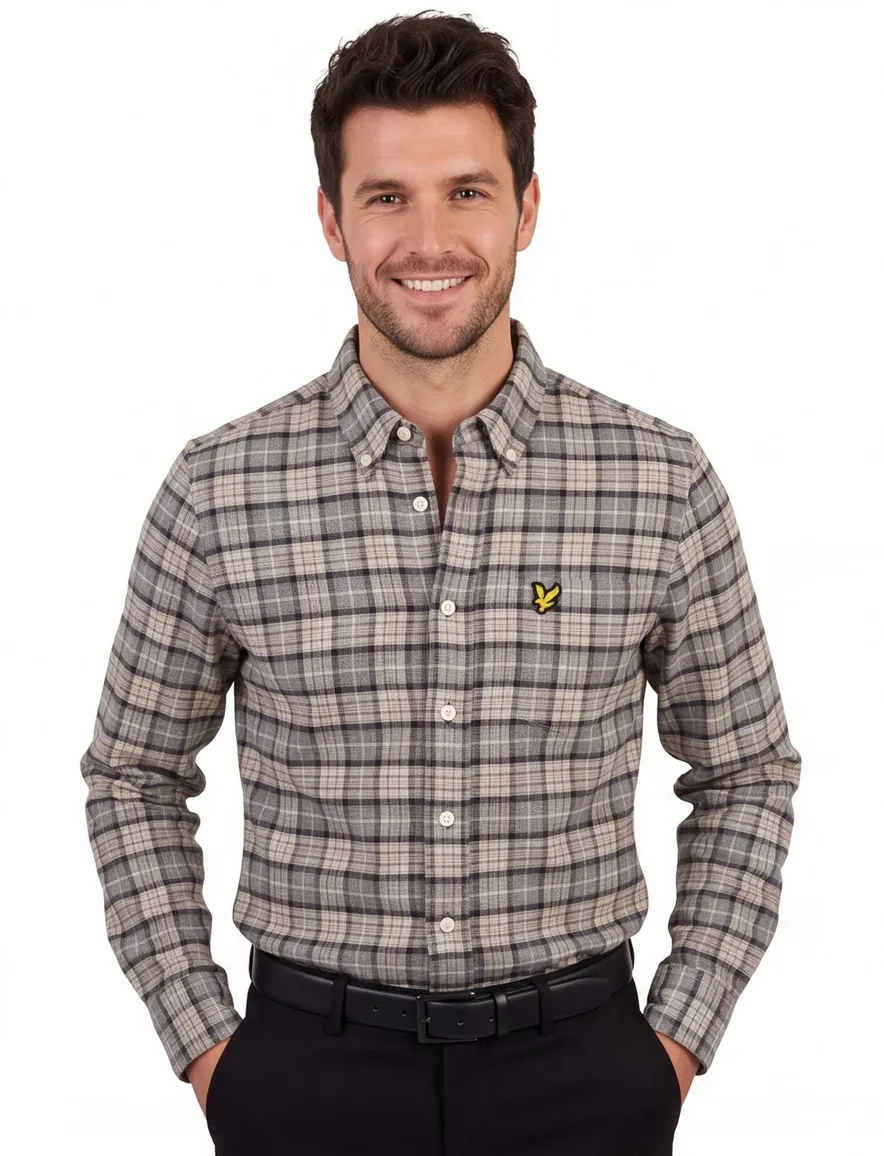 Lyle & Scott Overhemd grijs geruit