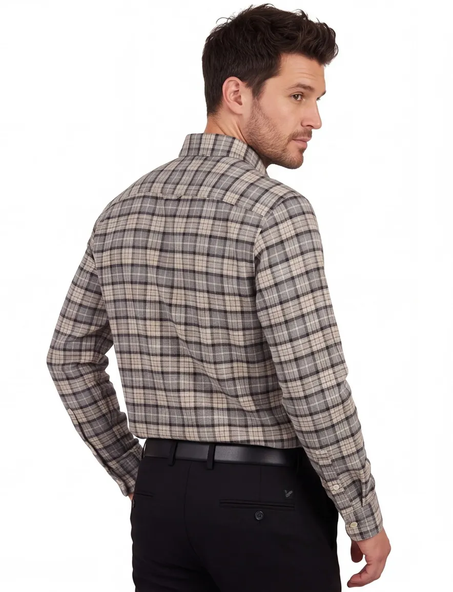 Lyle & Scott Overhemd grijs geruit