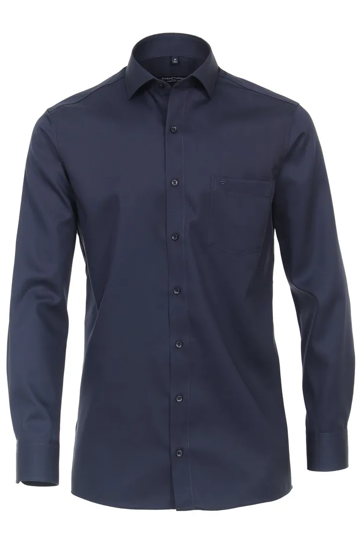 overhemd mouwlengte 7 Casa Moda Comfort Fit donkerblauw
