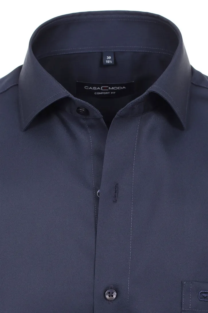 overhemd mouwlengte 7 Casa Moda Comfort Fit donkerblauw