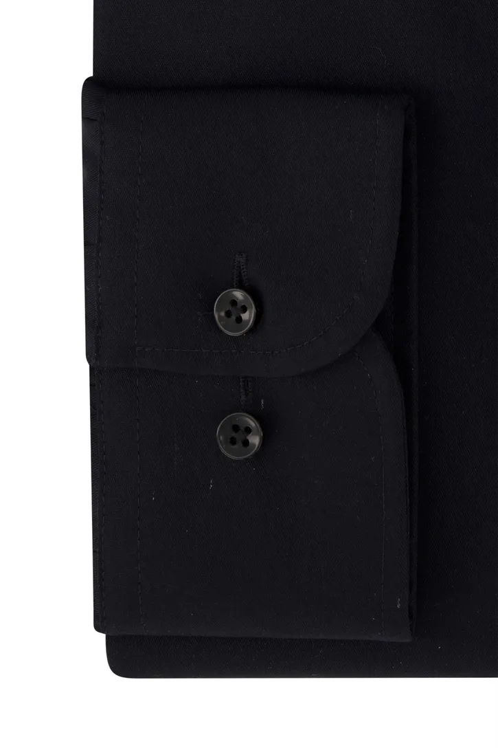 overhemd Casa Moda mouwlengte 7 normale fit zwart effen katoen