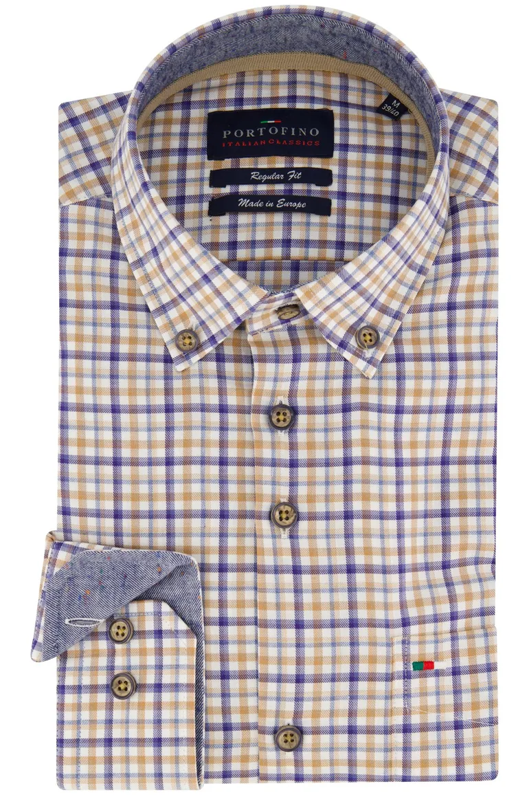 Portofino overhemd wit regular fit