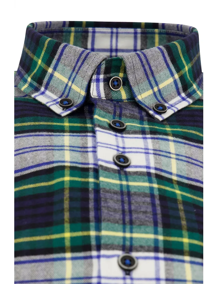 Portofino overhemd groen regular fit