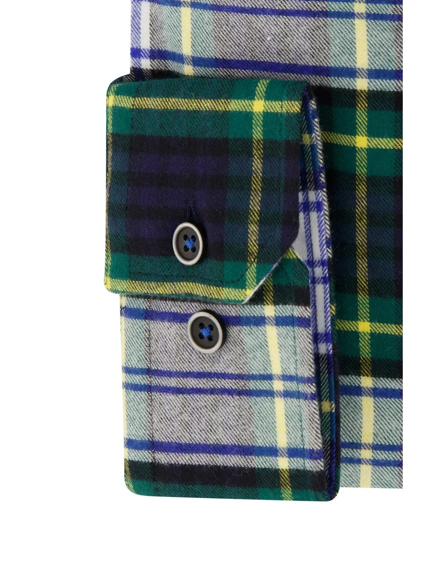 Portofino overhemd groen regular fit
